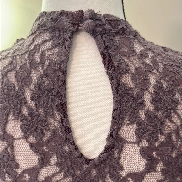 Free People Purple Sleeveless Lace Blouse - Picture 4 of 7